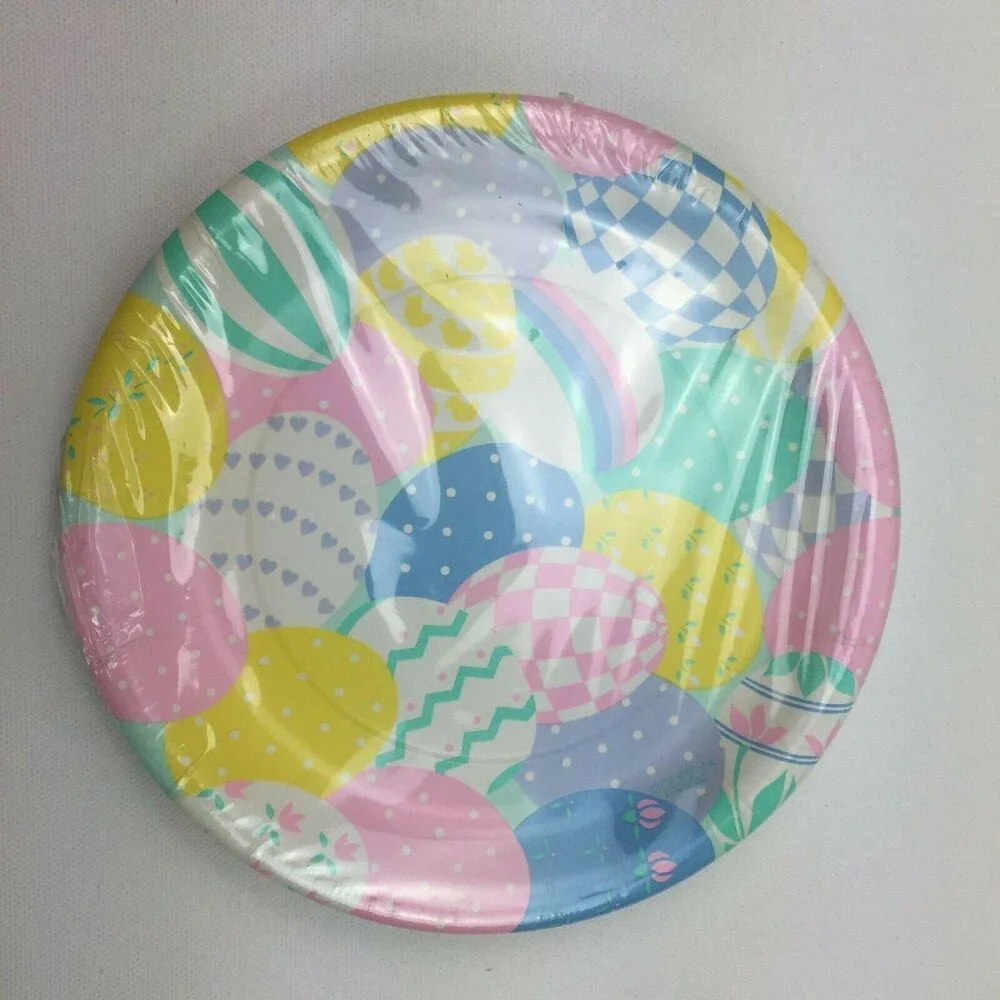 Vtg C A Reed Paper Art Pastel Easter Eggs Holiday Party 7